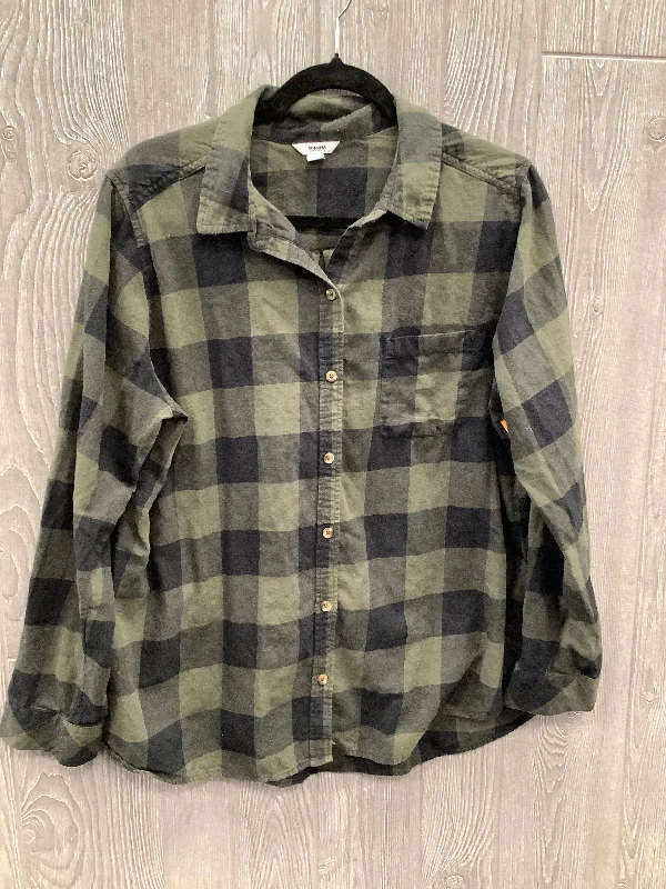 Design Perception Top Long Sleeve By Sonoma In Green, Size: Xl