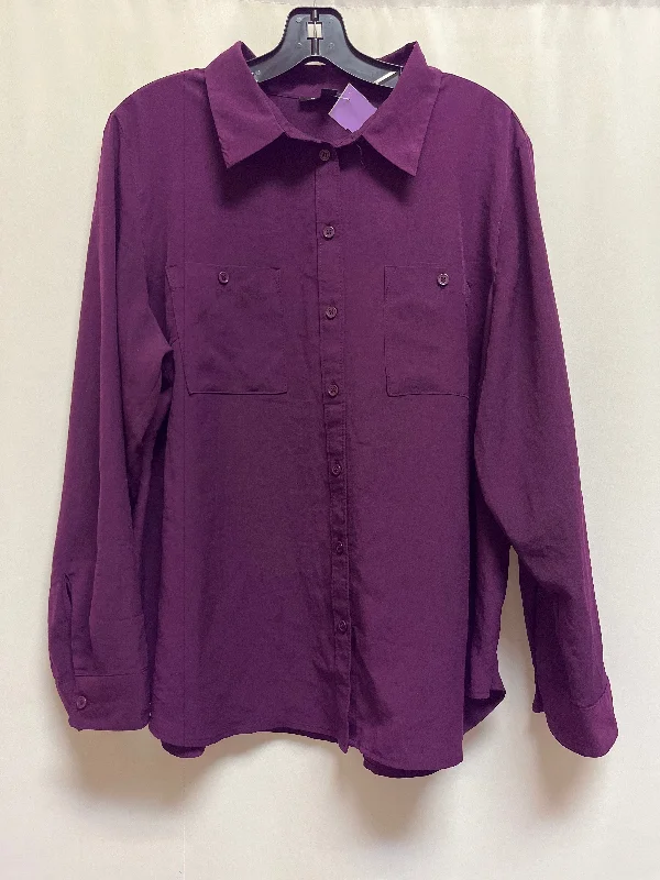 Relaxed Fit Top Long Sleeve By Roz And Ali  Size: 1x