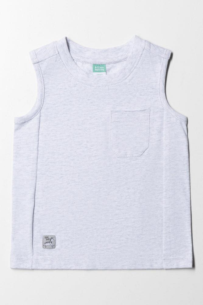 Boutique Recommendation Sleeveless T-Shirt Grey