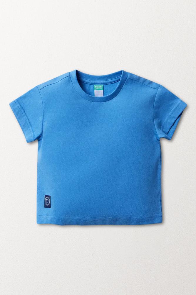 Elegant And Noble Short Sleeve T-Shirt Blue