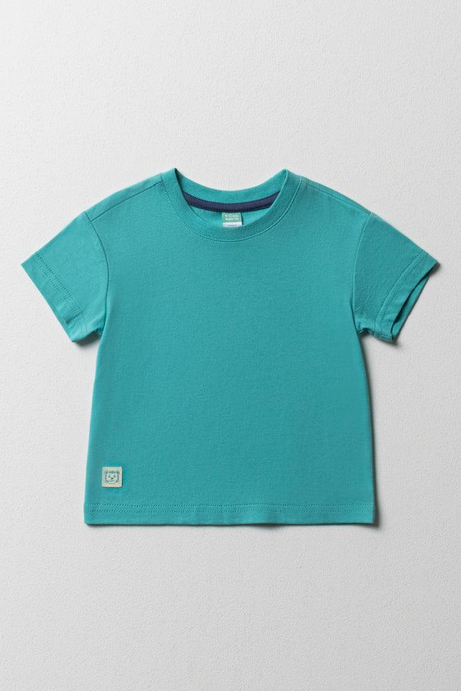 Relaxed And Casual Short Sleeve T-Shirt Teal