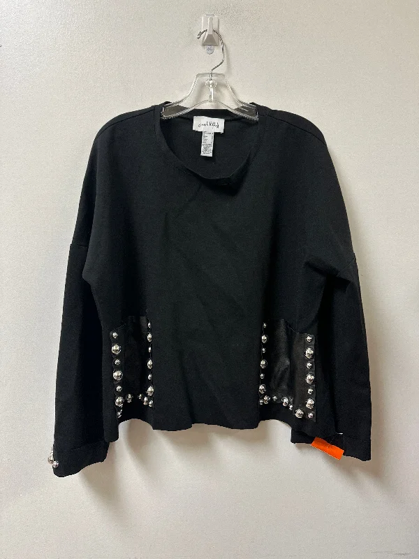 Elegant And Lazy Top Long Sleeve By Joseph Ribkoff In Black, Size: M