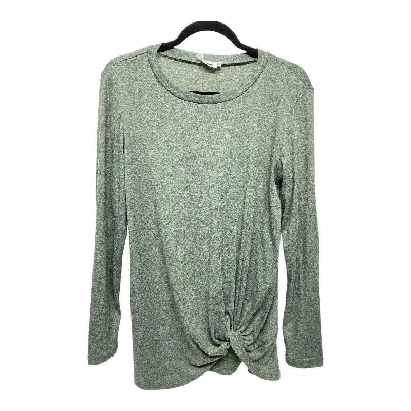 Soft Relaxation Wear Top Long Sleeve By Clothes Mentor In Green, Size: M