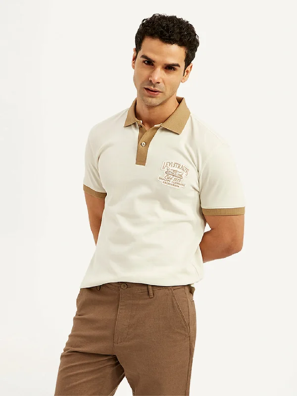 Moisture wicking Men's Patchwork Slim Fit Polo T-Shirt