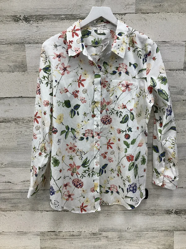 Leisure Travel Tunic Long Sleeve By Coldwater Creek In Floral Print, Size: M