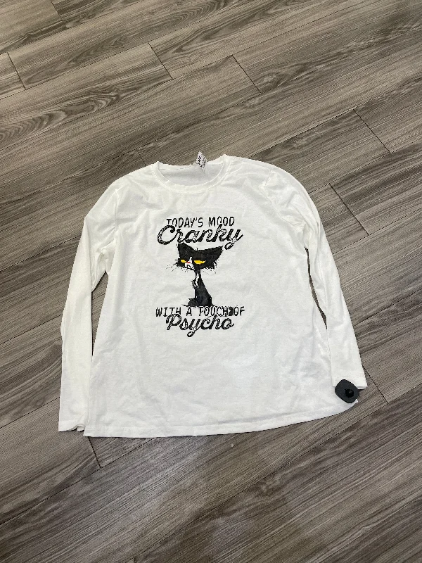 Cozy Essentials Wear Top Long Sleeve By Clothes Mentor In White, Size: 2x