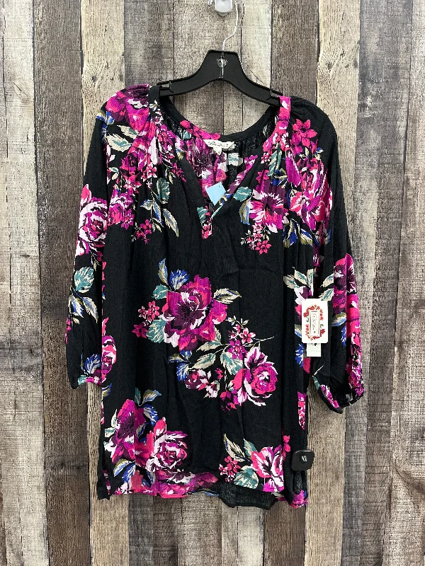 Free And Comfortable Top Long Sleeve By The Pioneer Woman In Floral Print, Size: S