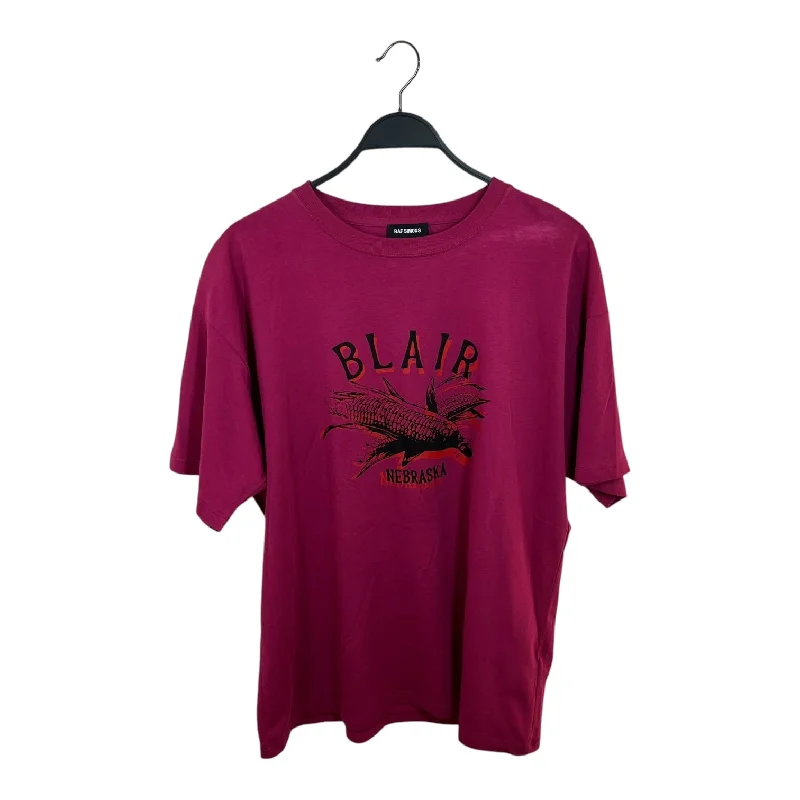 Elegant Style RAF SIMONS/T-Shirt/M/Cotton/RED/Graphic/M123 19001-0033