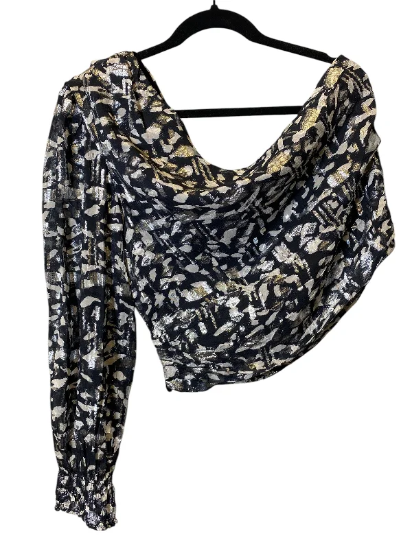 Cool Breeze At Night Top Long Sleeve By Mango In Multi-colored, Size: Xl