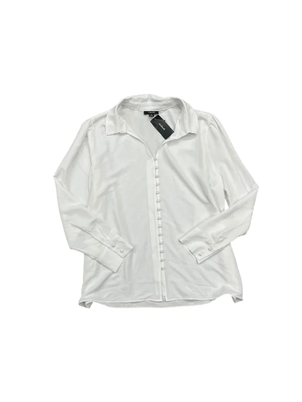 Classic Series Top Long Sleeve By Alfani In White, Size: 1x