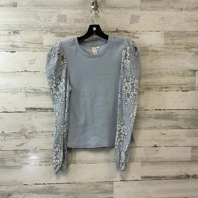 Knowledge And Elegance Top Long Sleeve By Dolan Left Coast In Blue, Size: S