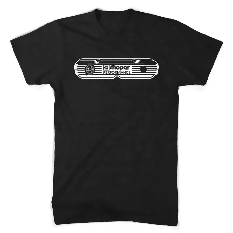 Versatile Style Mens Mopar Performance Valve Cover T-shirt (Black)