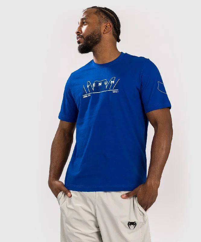 Luxury Temperament Venum Snake Print T-Shirt - Royale Blue