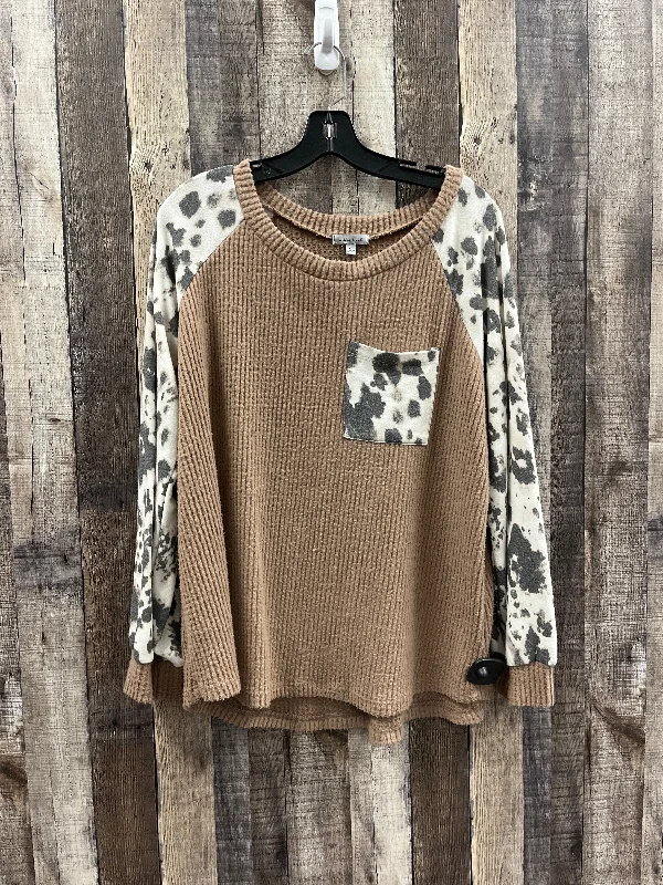 Comfortable Wear Top Long Sleeve By White Birch In Multi-colored, Size: Xl