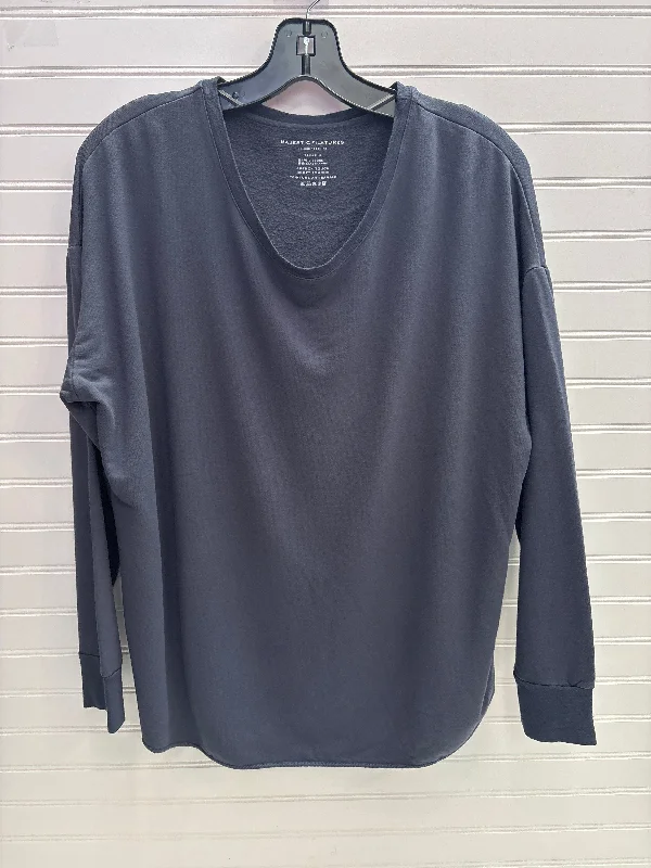 Soft Textures Top Long Sleeve By Majestic Filatures, Size Medium In Multi-colored
