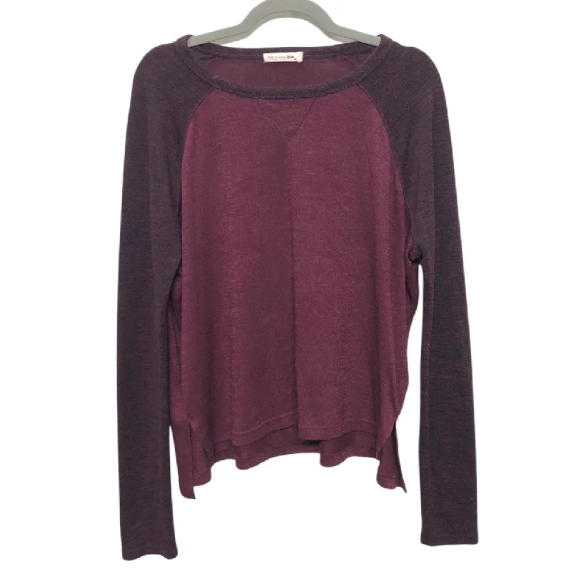Breezy Outfits Top Ls Basic By Rag & Bones Jeans In Maroon, Size:S