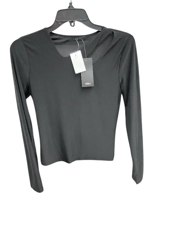 High Street Style Top Long Sleeve By Clothes Mentor In Black, Size: M