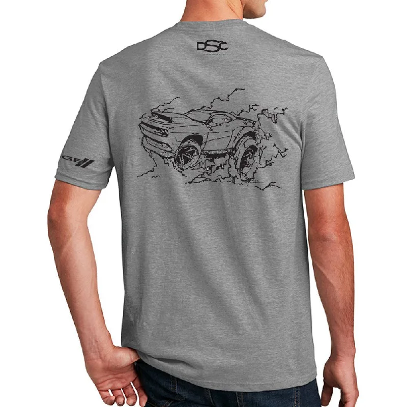 Comfortable Dresses Mens - Dodge Demon 170 Illustrated T-shirt - Triblend Grey