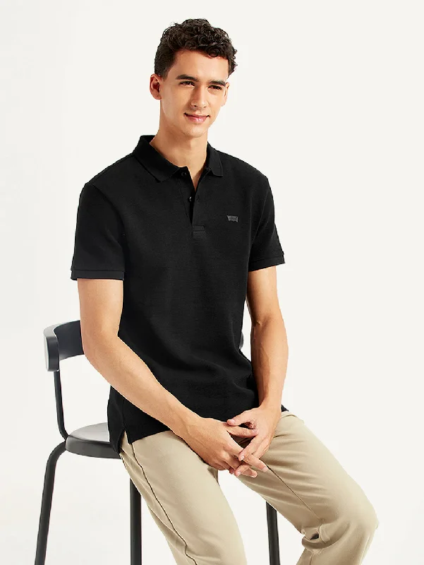 Leisure Travel Men's Solid Slim Fit Polo T-shirt