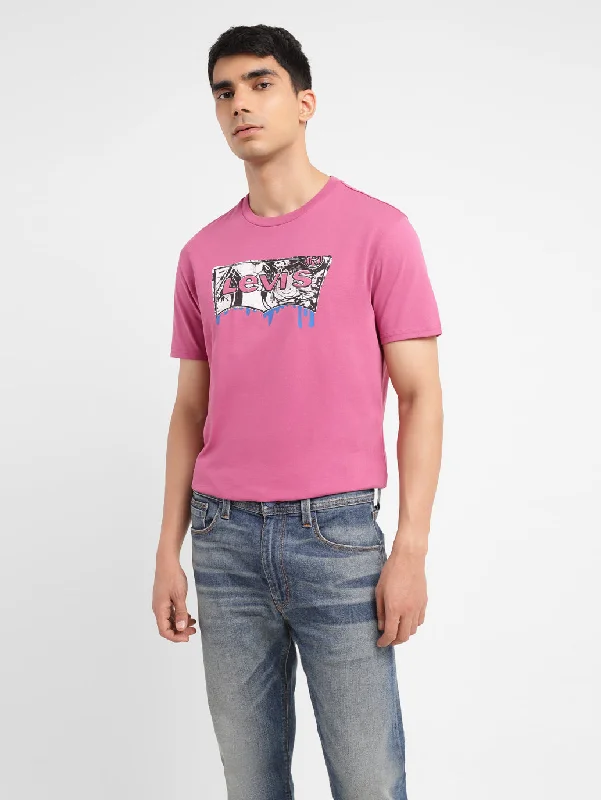 Comfortable Jeans Men's Brand Logo Slim Fit T-shirt