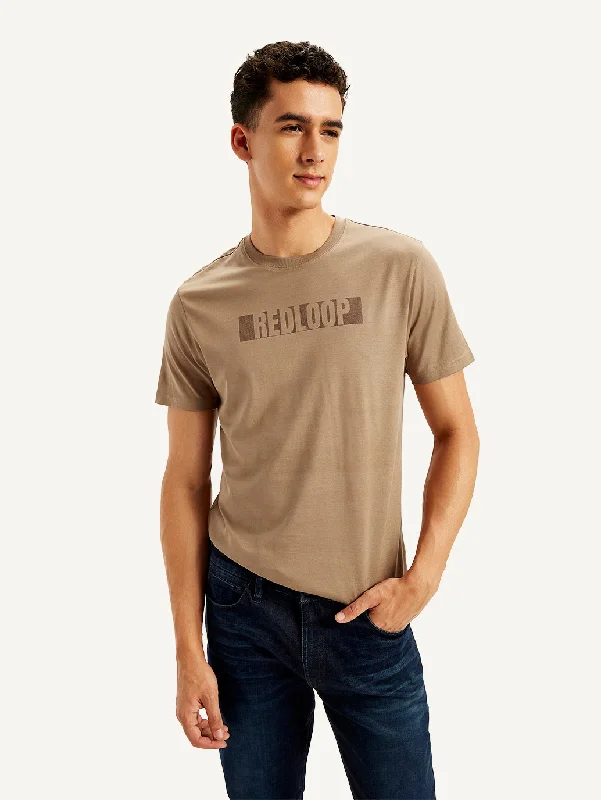 Classic Men's Typographic Print Slim Fit T-shirt