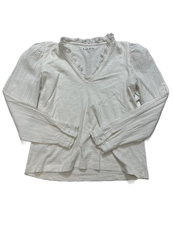 Cozy Chic Trends Top Long Sleeve By Loft In White, Size: Xs