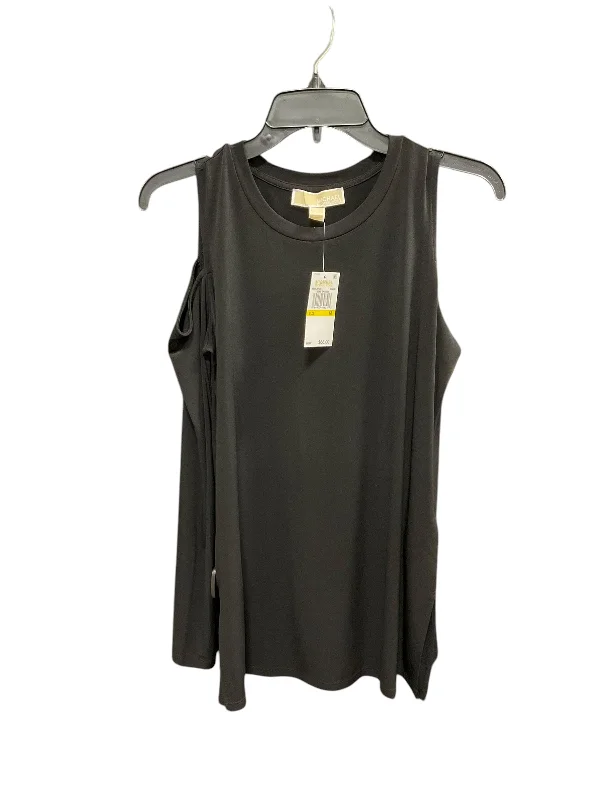 Casual Fit Wear Top Long Sleeve By Michael By Michael Kors In Black, Size: M
