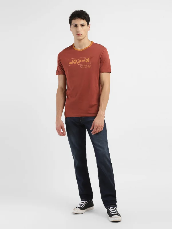 Smart Comfort Men's Brand Logo Crew Neck T-shirt