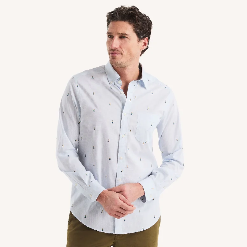 Cool Breeze At Night Nautica Mens Printed Shirt