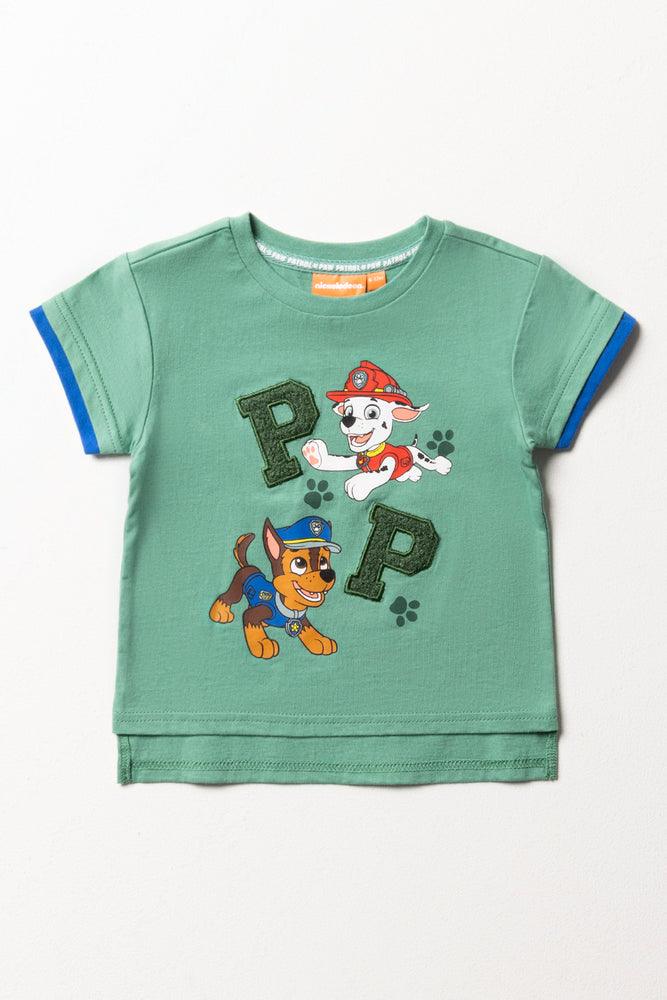 Casual Style Paw Patrol Short Sleeve T-Shirt Green
