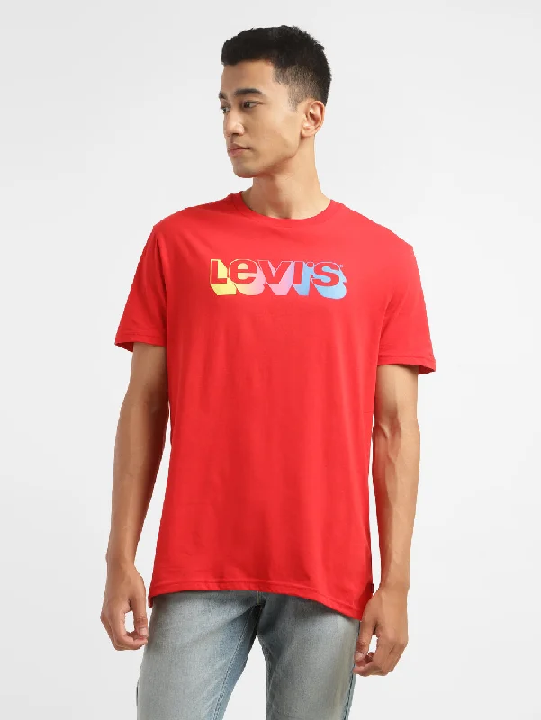 Cozy Fit Wear Men's Brand Logo Crew Neck T-shirt