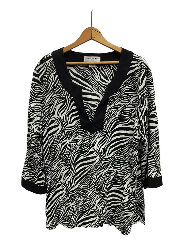 Trendy Wear Top 3/4 Sleeve By Sag Harbor  Size: 1x