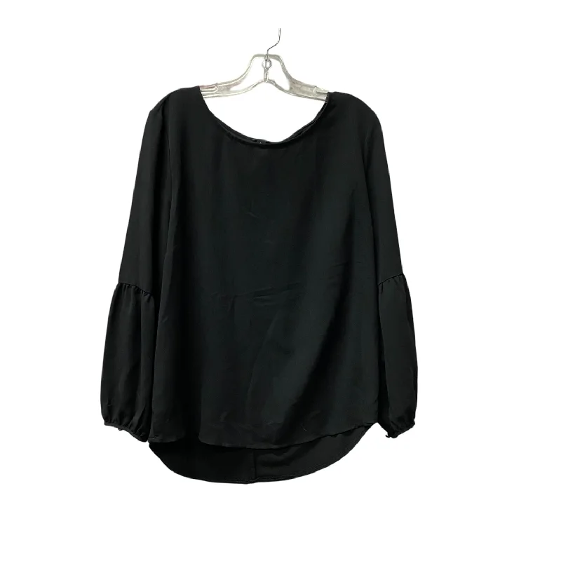 Cool Summer Top Ls By Ann Taylor In Black, Size:L