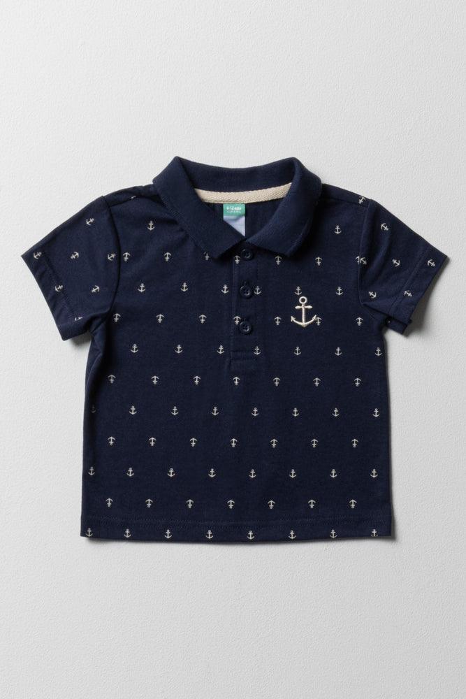 Noble And Elegant Short Sleeve Golfer Navy
