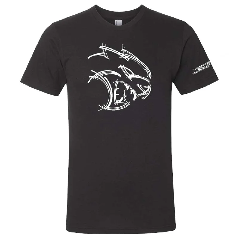 Layered Style Mens Dodge SRT Hellcat Abstract Logo T-shirt (Black)