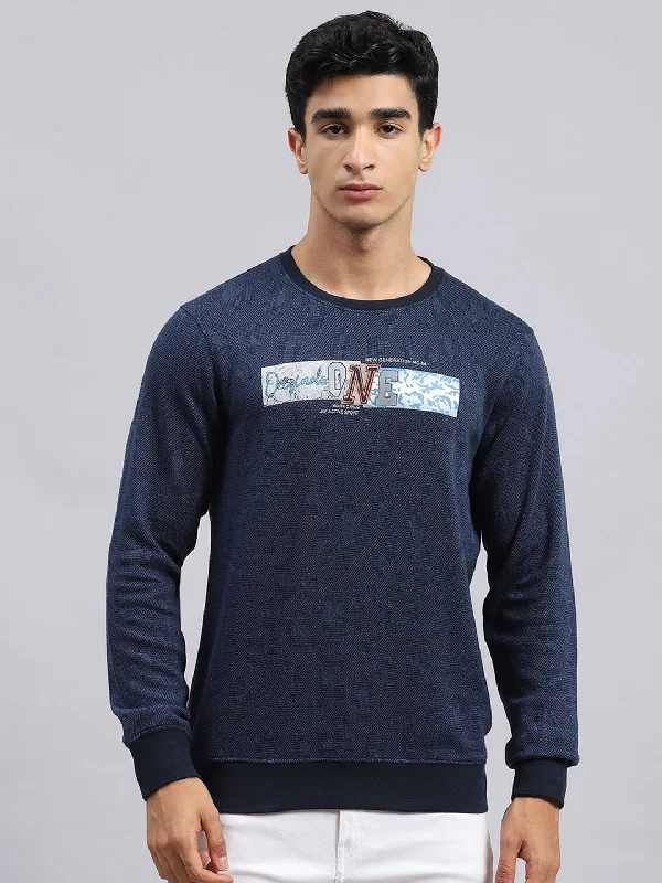Soft Tops Men Blue Stripe T-Shirt