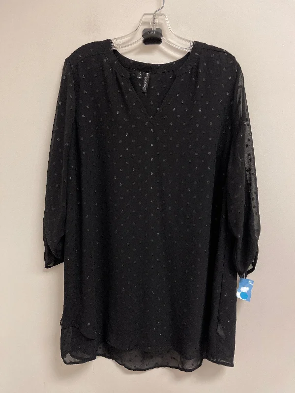 Comfortable Lifestyle Top Long Sleeve By Maurices In Black, Size: 1x