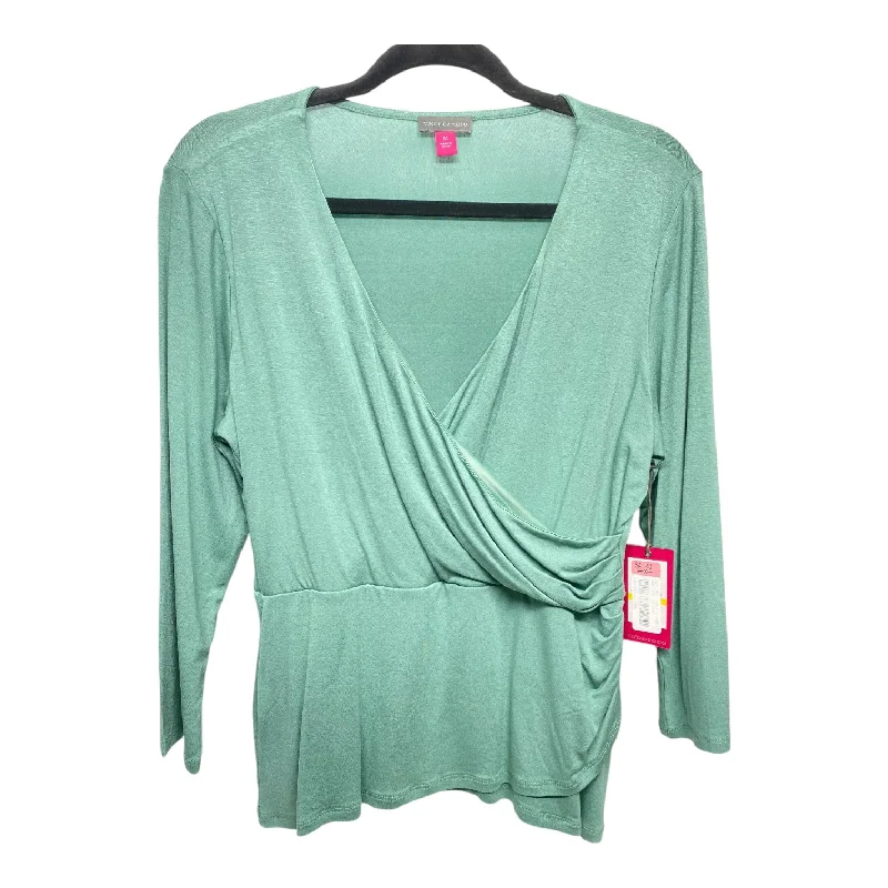Chic Comfort Wear Top Long Sleeve By Vince Camuto In Green, Size: M
