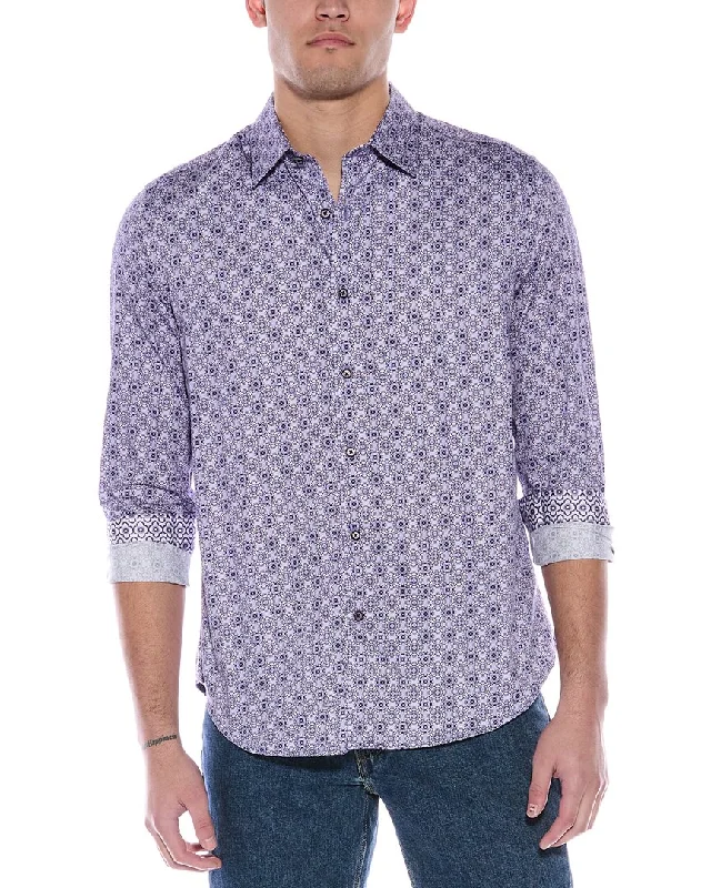 Luxury Customization Robert Graham Melton Classic Fit Woven Shirt