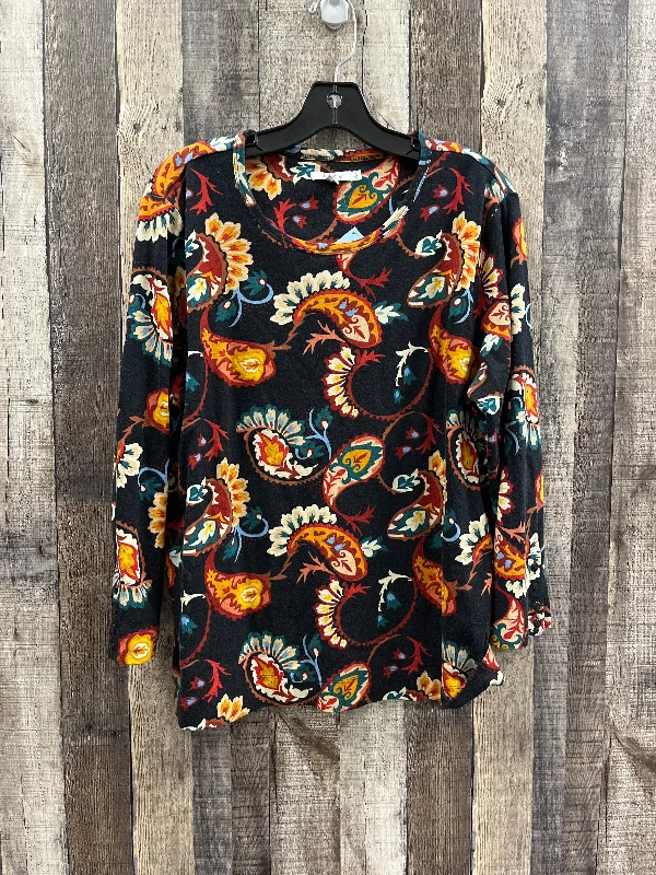 Versatile Wear Top Long Sleeve By Chicos In Multi-colored, Size: Xl