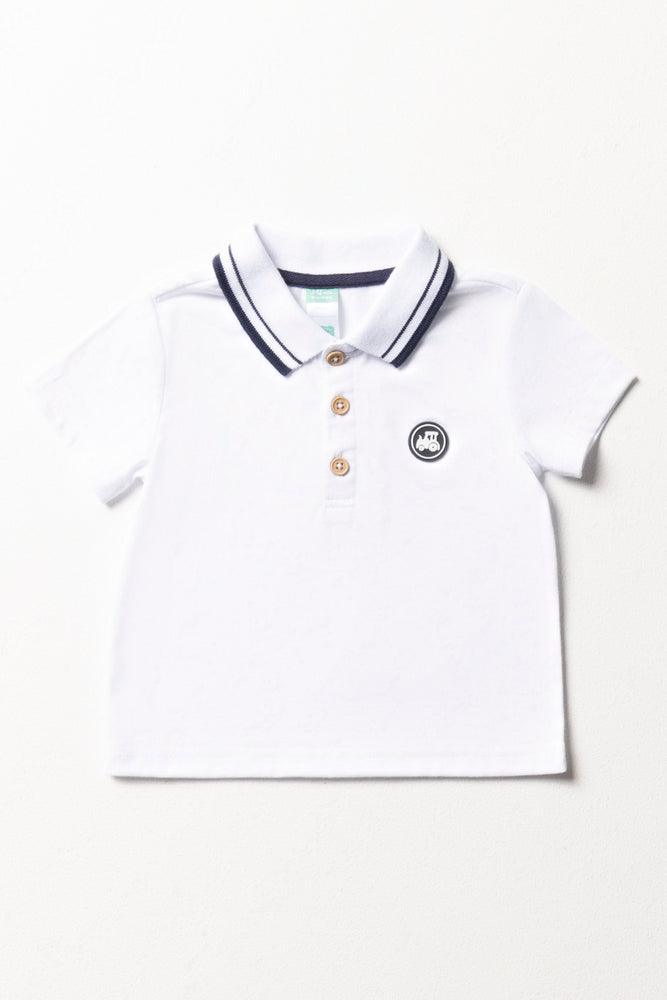 Dynamic Fashion Short Sleeve Golfer White