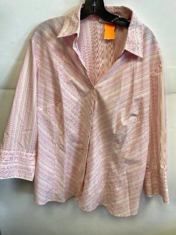 Breathable Style Top 3/4 Sleeve By Worthington  Size: 2x