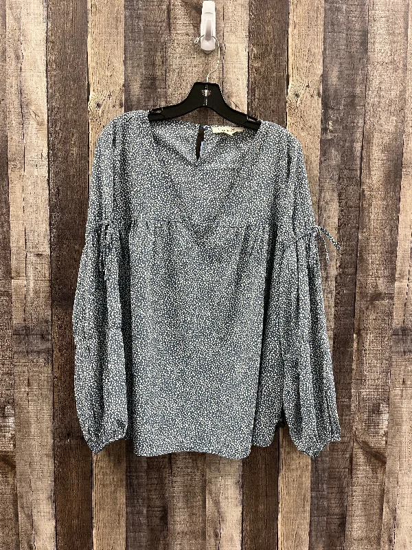 Cozy Essentials Top Long Sleeve By Cme In Polkadot Pattern, Size: L