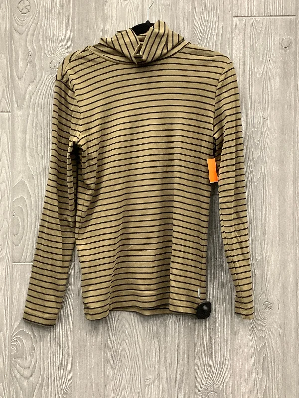 Cozy Fashions Top Long Sleeve By Eddie Bauer In Striped Pattern, Size: L