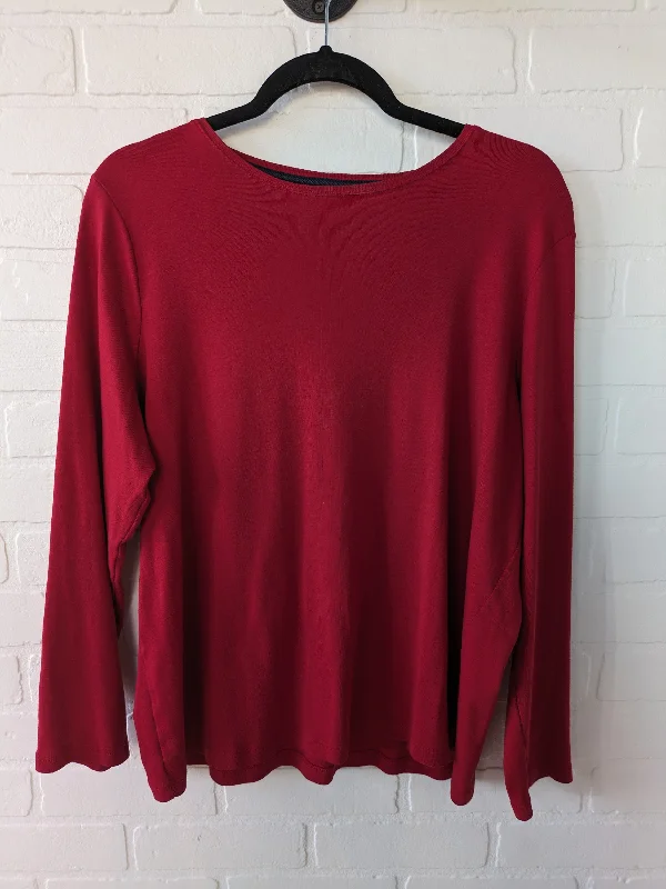 Energy Wear Top Long Sleeve Basic By Talbots O  Size: 2x