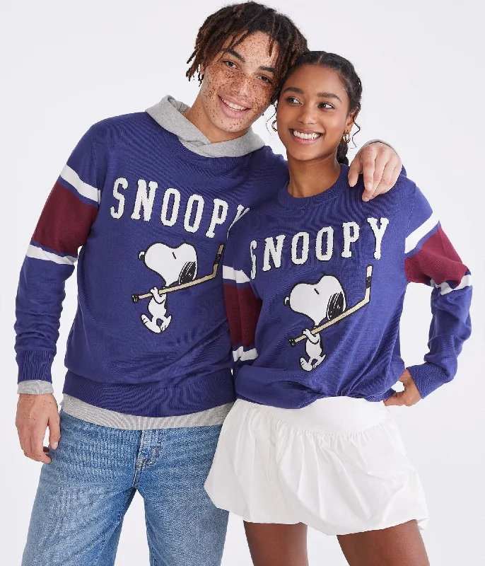 British Style Aeropostale Peanuts | Aéropostale Snoopy Hockey Crew Sweater