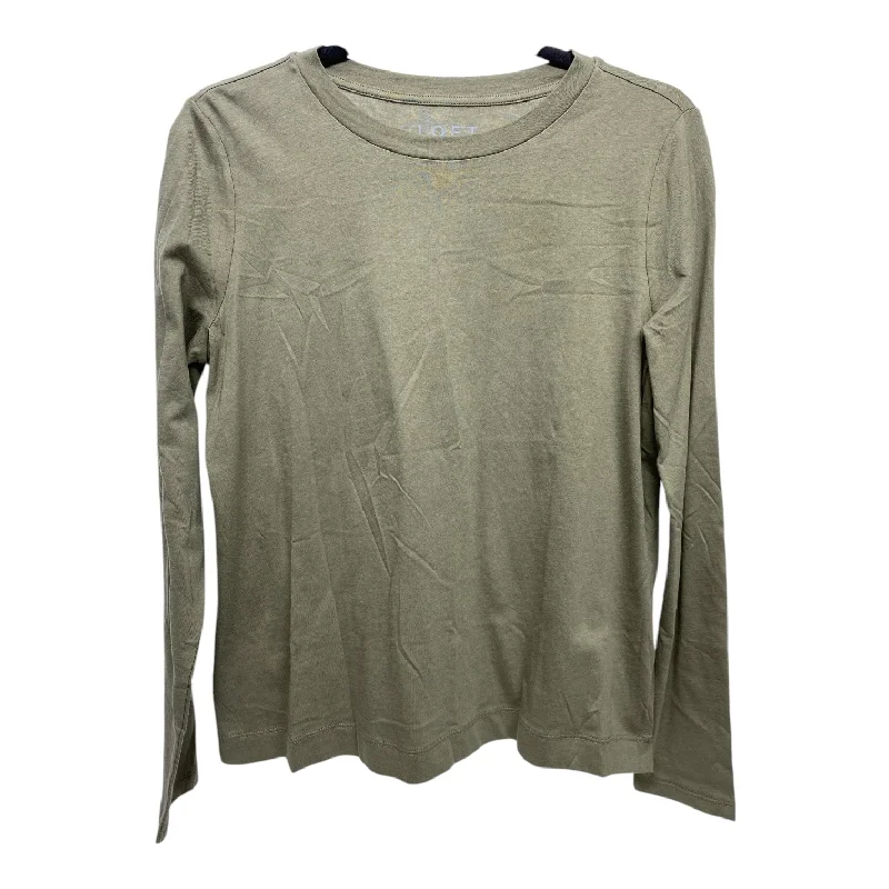 Cozy Street Style Top Long Sleeve By Loft In Green, Size: M