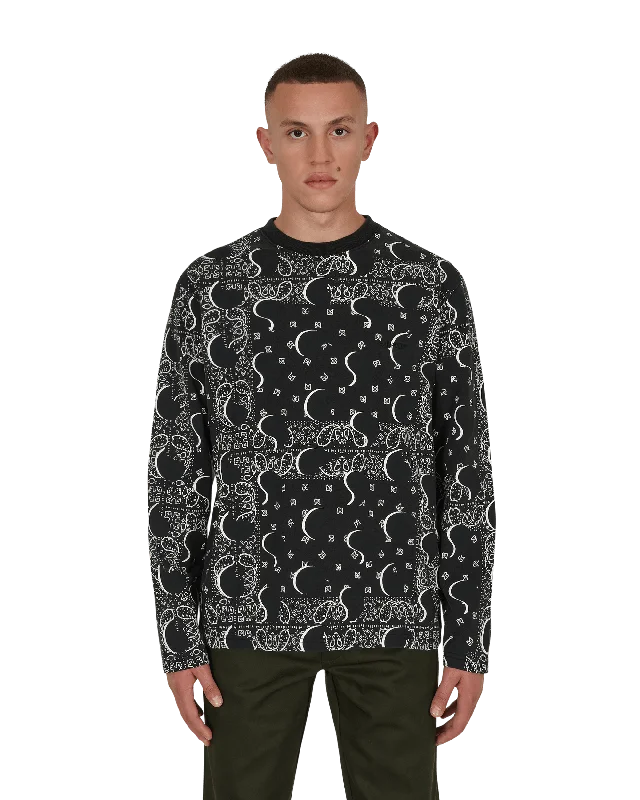 Light Layers Big Paisley Longsleeve T-Shirt Black