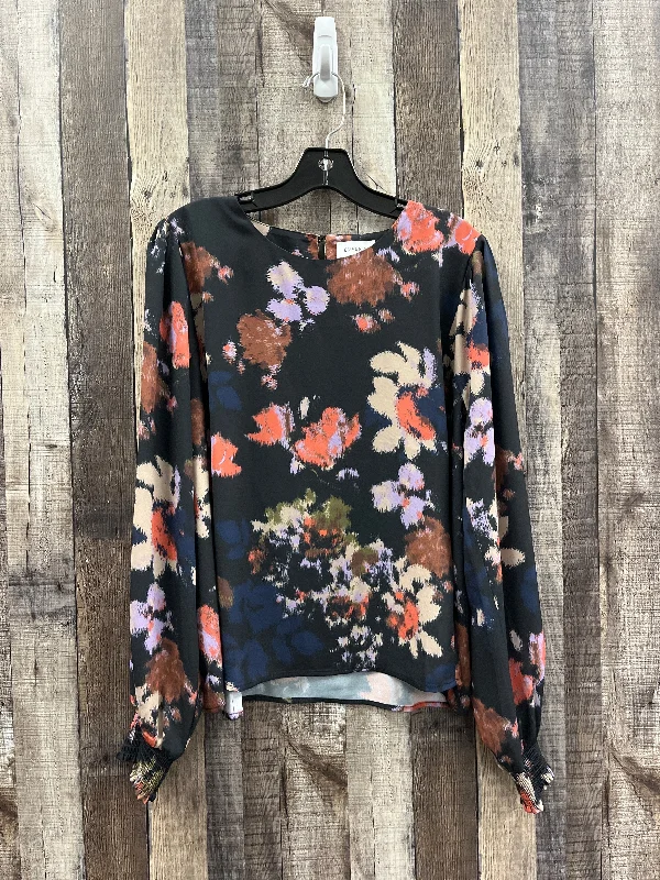 Soft Tops Top Long Sleeve By Evereve In Navy, Size: L