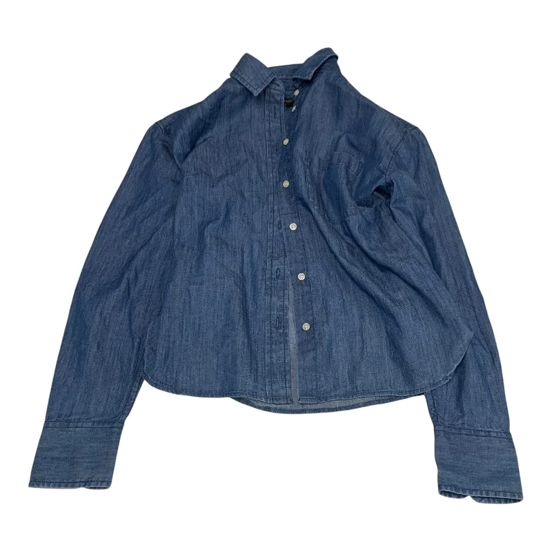 Carefree Top Long Sleeve By Talbots In Blue Denim, Size: Xs